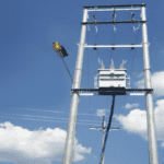 postes metálicos en acero para redes de distribución eléctrica